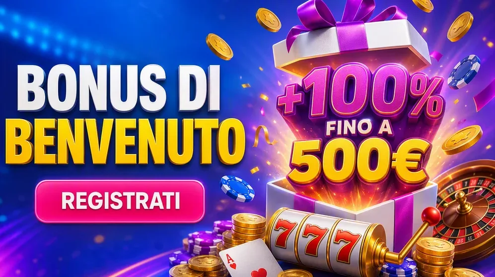 schermata di presentazione del brand CasinoMania